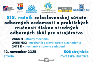 Zväčšiť fotografiu - Xix. ročník celoslovenskej sútaže odborných vedomostí a praktických zručností žiakov stredných odborných škôl pre strojárstvo