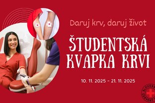 Zväčšiť fotografiu - Študentská kvapka krvi – dobrovoľné darovanie krvi pre všetkých, ktorí chcú pomôcť zachrániť životy