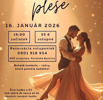 Pozvánka na 21. školský ples SOŠ strojníckej Považská Bystrica